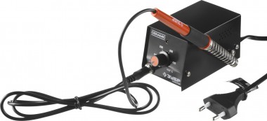 Мини-паяльная станция ЗУБР &quot;МАСТЕР&quot;, диапазон 100-450°C, подставка под паяльник, 2-х компонентная рукоятка, 8Вт — Официальный партнер ЗУБР в России